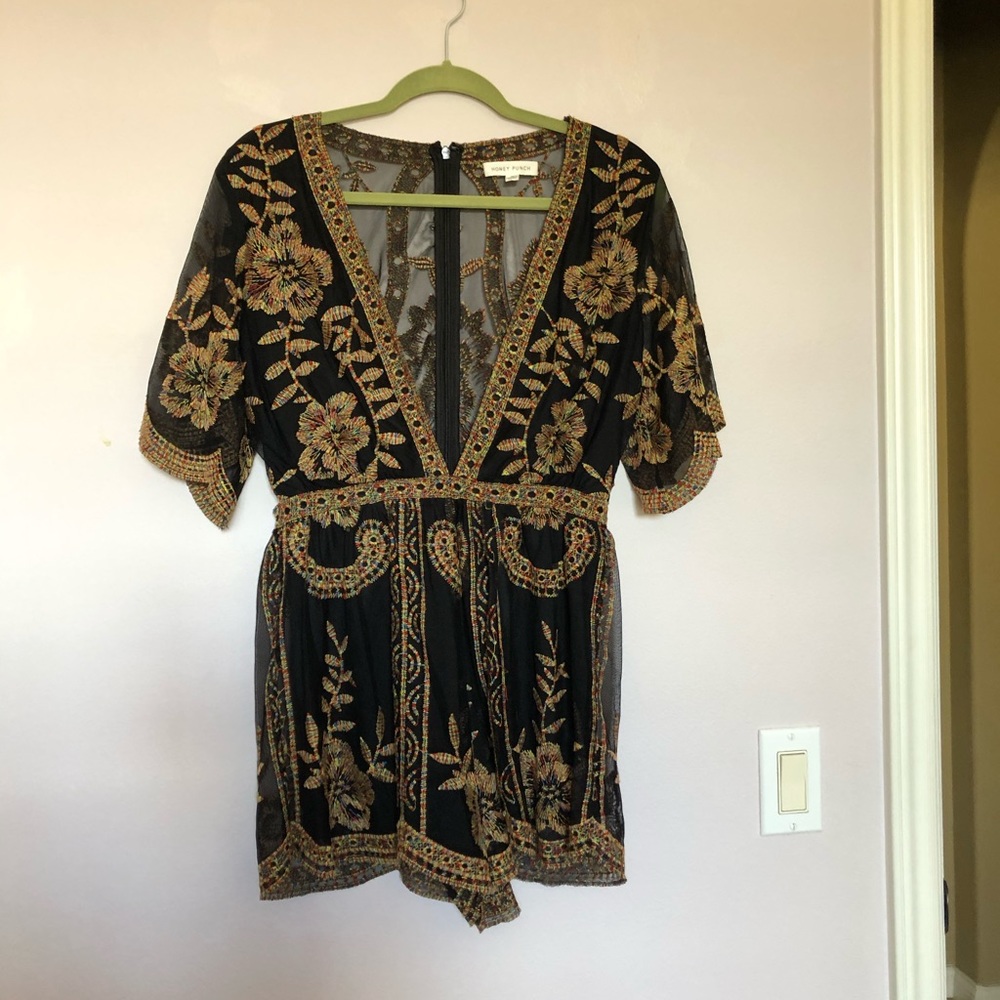 Honey Punch Boutique Shorts Romper